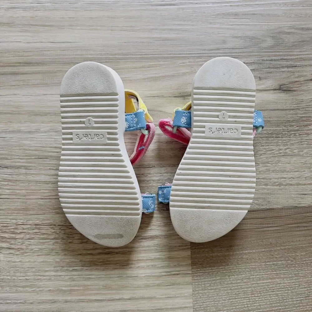 Carter’s Valencia Toddler Girls Pink Open Toe Sport Sandals Size 7M